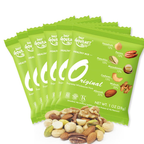 Daily Gourmet Nuts - Unsalted Mixed Nuts Snack Packs/Individually Wrapped Snacks/Nut Snacks/No