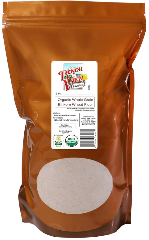 Organic Stone Ground Whole Wheat Einkorn Flour - 2lbs (Pack of 1)