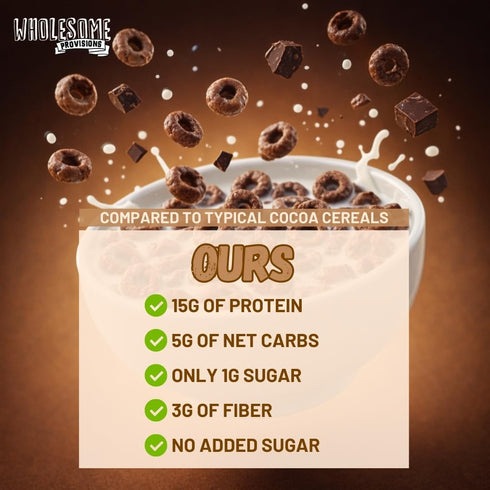 3 Pack 15g 5g Packages Protein Cereal, Low Carb Cereal, High Protein Cereal, Protein, Net Carbs, High Performance