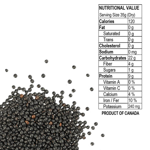2 Lbs (907g) Eastern Feast - Black Beluga Lentils