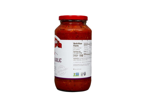 Slow-Simmered 25 Oz Pack 2 Mezzetta Family Recipes Roasted Garlic Marinara Sauce - Sweet Plum Tomatoes, Fresh Onions