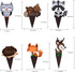 Pretty Cute Studios 48 Count Woodland Animals Cupcake and Cake Toppers – Includes 8 Owls, 8 Teddy Bears, 8 Raccoons, 8