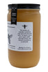 44 OZ TJO Bees Raw and Unfiltered Honey, Glass Jar