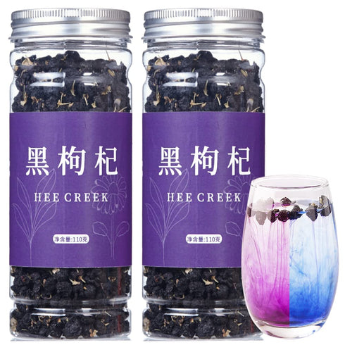 Hee Creek Super Grade Black Goji Berry Black Wolfberry Tea 7.76oz/220g Natural