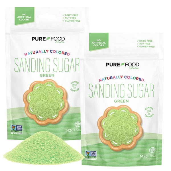 Pure Food Dye Free Green Sanding Sugar, 5 oz (2 Pack) |