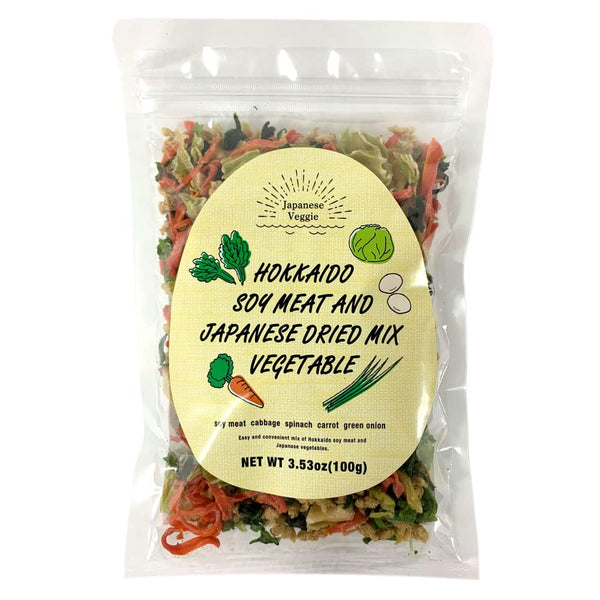 Generic Japanese Veggie Hokkaido soy meat and Japanese dried mix vegetable 3.53 oz