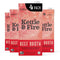 Kettle and Fire Beef Cooking Broth, Keto, Paleo, Gluten Free, High Protein & Collagen, 4 Pack (32 Ounces)