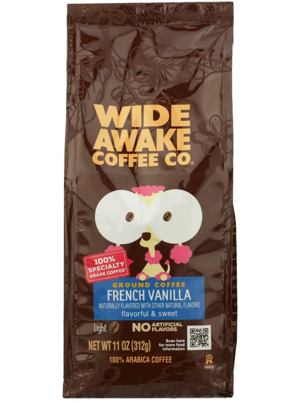Wide Awake Coffee, French Vanilla Ground Coffee, 12 Ounce