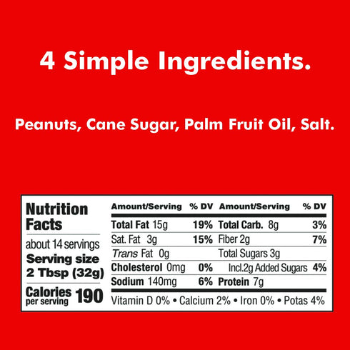 1 7g 1 lb HomePlate Peanut Butter | Creamy | Jar | Made in USA | Perfect for PB&J sandwiches | of Protein | Natural
