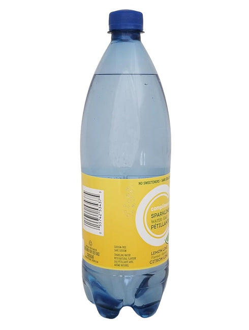 Compliments 1L/35.2 oz Lemon Lime Flavored Sparkling Water, fl
