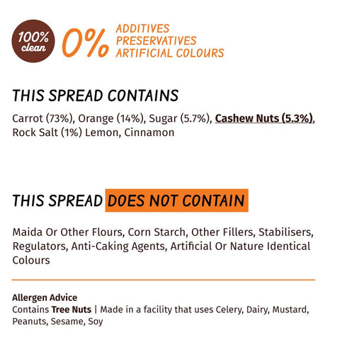 (Pack 1) 100gm 5 100% Simplify Orange & Carrot Dry Spread - of - Kid Friendly | Each Makes for Sandwich | Tasty & Easy