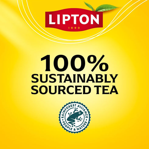 600-Count 100% 6-Pack 100 Lipton Black Tea Bags Premium Breakfast Tea with High Caffeine for Hot or Iced Tea Beverages