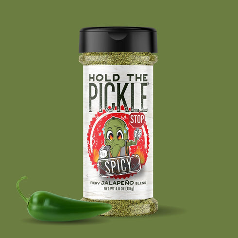 Hold The Pickle Spicy Dill Pickle Seasoning, 4.8 oz - Great for Popcorn & Cooking, Vegan & Kosher
