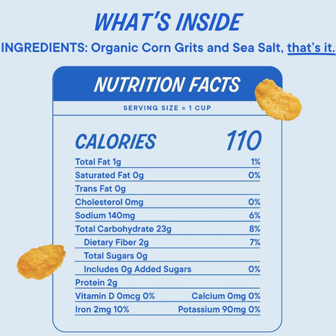 3-Pack, The Real Cereal Company, Organic Corn Flakes Cereal Zero Sugar, Gluten Free, Non-GMO, Made in USA