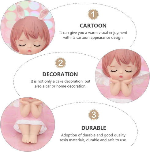 KESYOO Baby Doll Birthday Cupcake Topper - Angels Figurine Prince Princess Doll Figures for Party Decorations