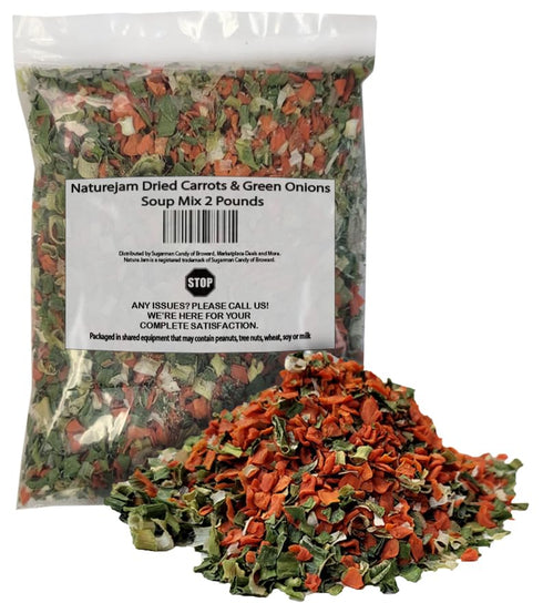 Naturejam Dried Carrots & Green Onions Soup Mix 2 Pounds-Dehydrated Vegetable Flakes