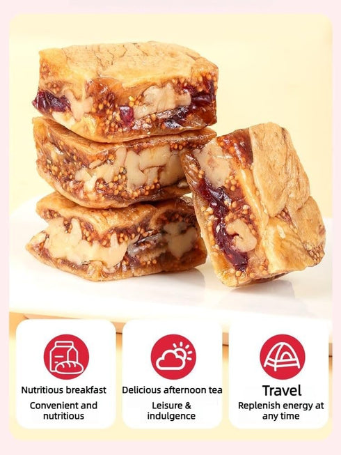 158g, 3 7-8 Cranberry Fig Walnut Energy Bar Premium Natural Fruit Nut Bar, Only Simple Ingredients, All Natural Snack