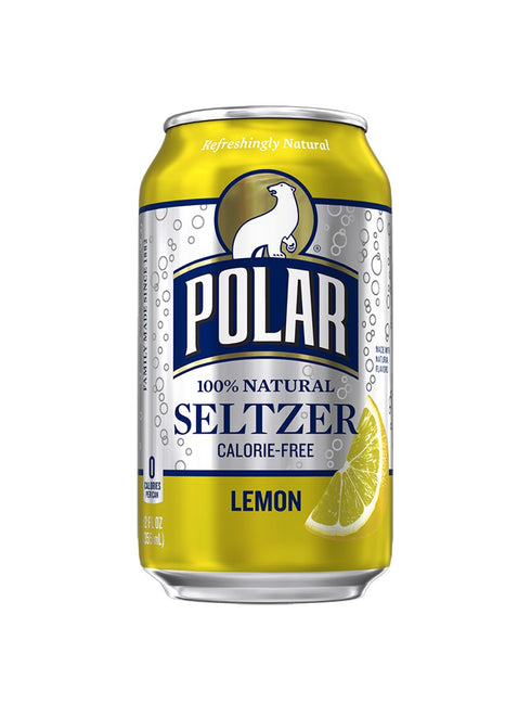 12 (Pack 12) Polar Beverages Seltzer, Lemon, Fluid Ounce