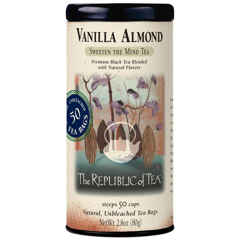 The Republic of Tea - Vanilla Almond Black Tea Tin, 50 Tea