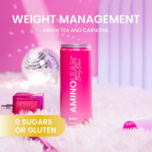 12 Pack RSP NUTRITION AminoLean Energy Drink - Sugar Free Amino Energy with No Jitters, Tingles, or Crash, Vegan Amino