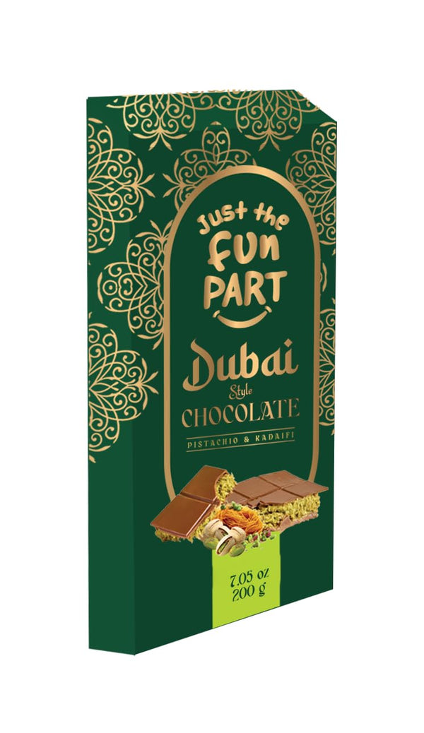 Just The Fun Part Dubai Style Chocolate Bar with Pistachio & Kadaifi,