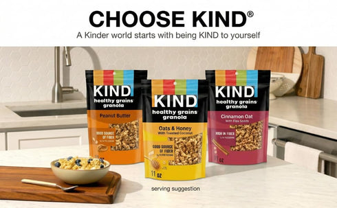 Pack, 5-10g 11oz, 3 Count Kind Healthy Grains Granola Variety Gluten Free, Healthy Snack Mix, Peanut Butter, Cinnamon