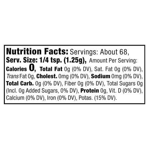 NU-SALT 3oz (Pack 1) Sodium-Free Salt Substitute, Shaker Bottle