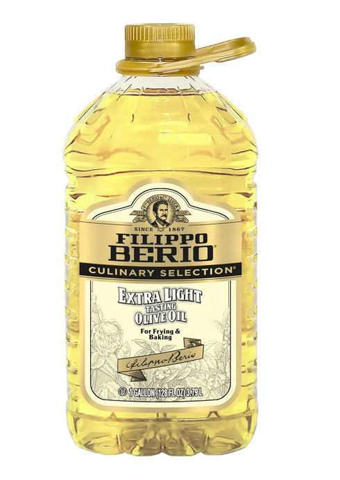 Filippo Berio EXTRA LIGHT Olive Oil, 1 Gallon For Baking and Frying