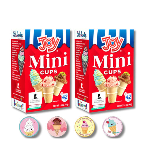 Joy Ice Cream Cones - Mini Cups 42 ct, Pack of 2