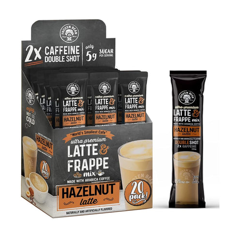 The Frozen Bean Hazelnut Frappe & Latte Instant Mix (20 Sticks), Made