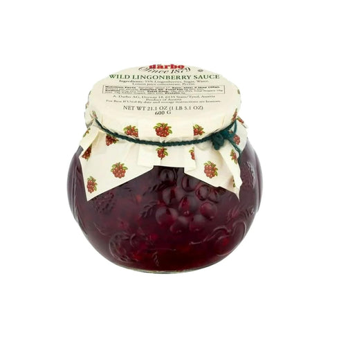 Darbo 21.1 oz (600g) Pack 3 D'arbo Wild Lingonberry Sauce Premium Fruit Spread, Jars Authentic Austrian Recipe, Ideal
