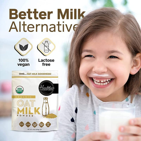 21oz Oat Milk Powder - Natural and Plant Based Milk with a Clean Formula - Gluten-Free, Vegan, USDA Organic Certified