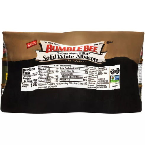 Albacore 6 pk./5 oz. Bumble Bee Prime Fillet Solid White Tuna in Water