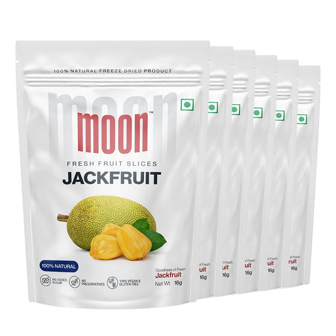 MOON Freeze-Dried Jack Fruit, Pack of 6 (0.56 Ounce each), Total 3.38 Ounce,