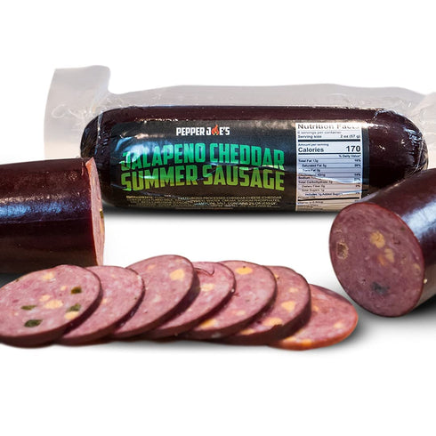 Pepper Joes Jalapeno Cheddar Summer Sausage Slow Smoked Spicy Summer Sausage with