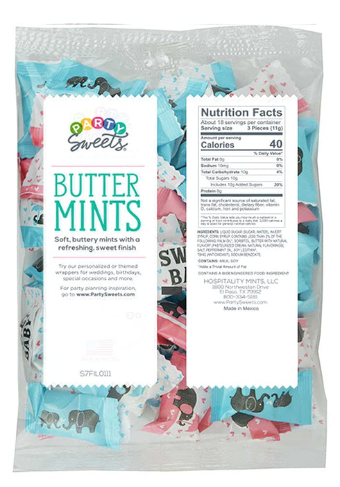 300 7-Ounce (Pack 6) Party Sweets Sweet Baby Buttermints by Hospitality Mints, Appx mints, Bags