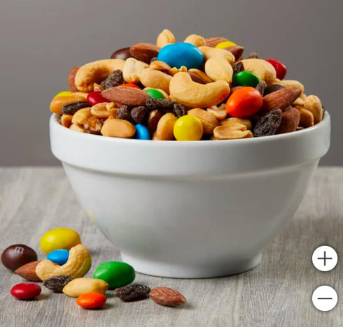 generic Packs 28 Count, 2 oz Trail Mix Snack - Peanuts, Almonds, Cashews, Raisins, Chocolate, Each, Kosher Dairy