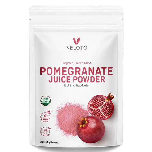 VELOTO Organic Pomegranate Juice Powder, Pure Pomegranate -Fruit Freeze Dried Powder, Natural Vitamin