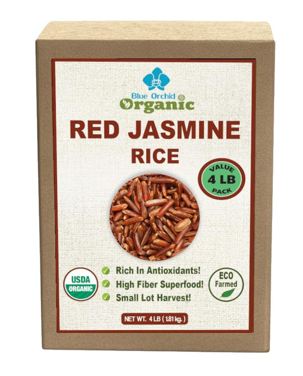 Organic Red Jasmine Thai Rice - High Fiber Superfood - Gluten Free,