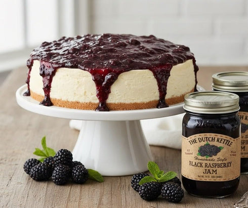 Generic 2 Pack (18 oz The Dutch Kettle Amish Homemade Black Raspberry Jam - Jars) - Made with Premium Ingredients