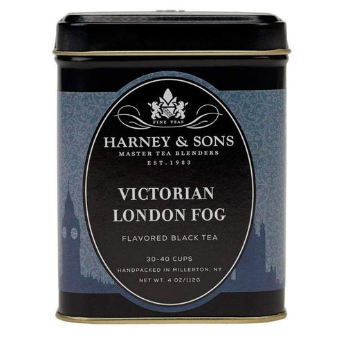 4oz Harney & Sons Victorian London Fog, Loose Leaf Black and Oolong Tea with Bergamot, Lavender, and Vanilla, Hearty