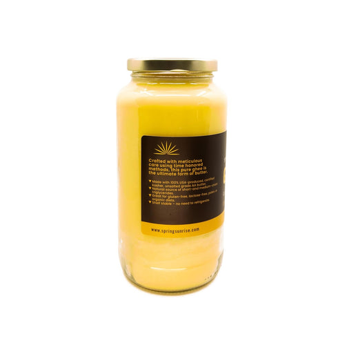 32 oz Spring Sunrise Classic Ghee - Clarified Butter, rBST Free, Certified Kosher, Ghee for Cooking & Baking - Gluten