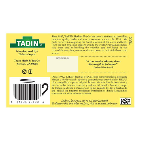 Lemongrass Lemon Tadin Tea - Te De Limon, Premium Tea for Nerves, PACK OF 2