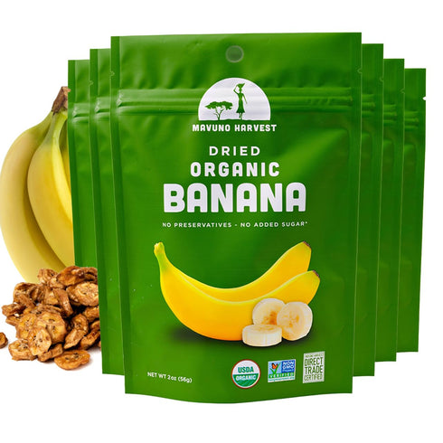 Mavuno Harvest Dried Banana Chips Fruit Snacks | Organic Dried Banana |