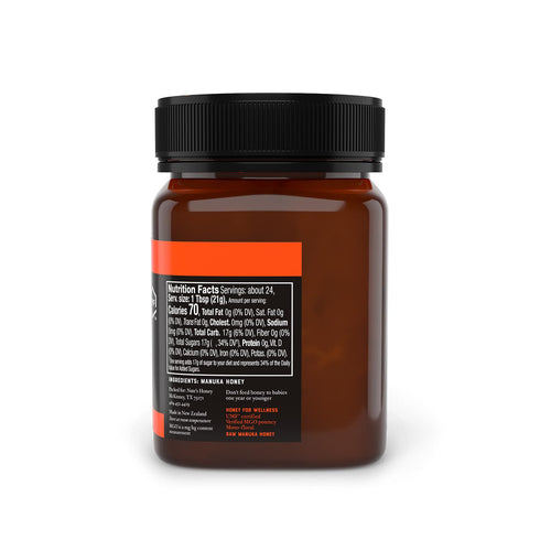 263+ 10+ 17.6 oz Nate's Raw Manuka Honey New Zealand MGO | UMF Certified | Jar
