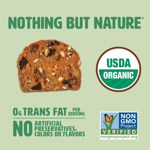 5.3 (Pack 6) Kii Naturals Organic Artisan Crisps, Healthy Snack Crackers for Cheese & Charcuterie Boards; Non-GMO, USDA