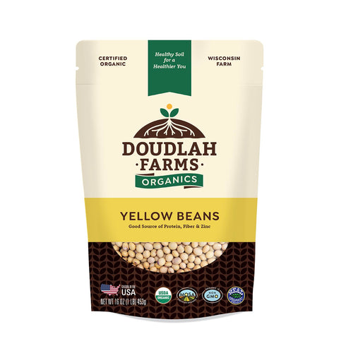 Organic Yellow Canary Beans 1 lb - Non-GMO, USDA Organic, Tested Clean