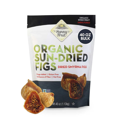 Sunny Fruit Organic Turkish Dried Figs, 2.5 Pound Bulk Bag | No