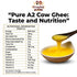 Growing Villagers A2 16.9 oz (500ml) A2 Cow Ghee fl Glass Jar | Traditional Bilona Method Cultured Desi Ghee | Made