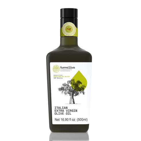 Tunnaliva Oleicoltori Siciliani 100% 16,91 oz Tunnaliva EVO Oil - Italian Extra Virgin Olive Oil - Nocellara del Belice